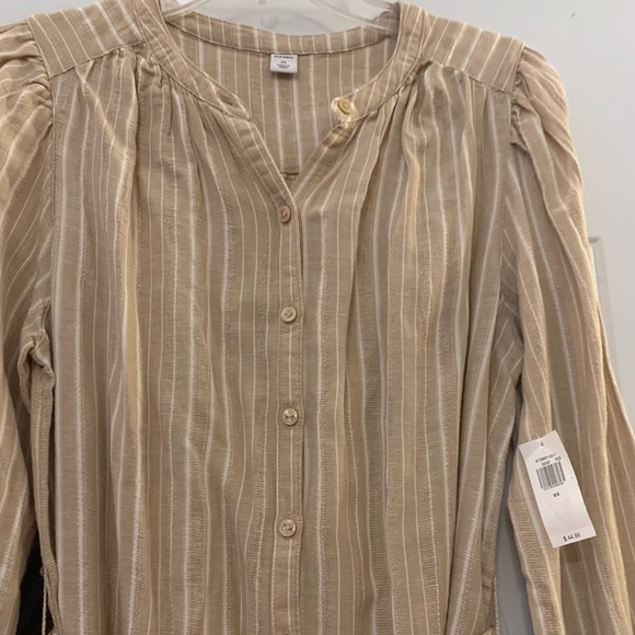 Old Navy XS NWT Khaki Stripe Dress with Belt - Picture 5 of 6